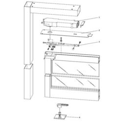 Dorma Center Hung Side Load, Aluminum Door and Frame Complete Overhead Closer